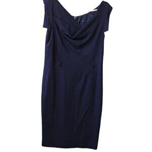 Andrea Baker Black Career Pencil Dress Structured LG